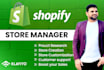 create, fix, optimize and manage your shopify store