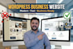 create, build clean simple wordpress business website design