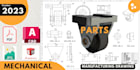 design 2d mechanical part drawing using autocad