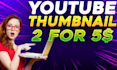 design eye catching gaming thumbnails, logo , and banners for your channel