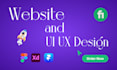 design modern website UI UX or landing pages
