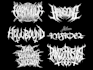make a black metal and death metal logo