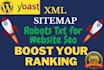 create seo yoast XML sitemap robots txt google analytics search console