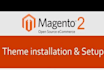 do magento and theme installation