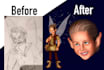 convert hand drawing into vector and digital art