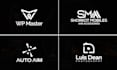 design monogram wordmark or initial letter logo with 3d mockup
