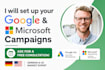 set up your google ad campaigns in german or english