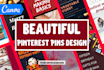 design beautiful pinterest pins