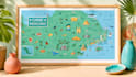 draw custom travel illustrated vector map design