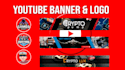 design eye catching youtube banner, channel art, logo, thumbnail