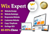 design, redesign, clone, copy or duplicate website in wix