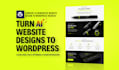 convert ai generated website design to wordpress using elementor
