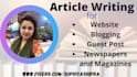 do SEO content and article writing, blog writing, informative, affiliate writing