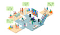 design creative infographics, flowcharts and maps