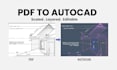 convert pdf, image or sketch to accurate autocad dwg