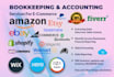 do bookkeeping accounting in zoho, xero, quickbooks, wave