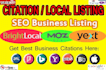 do service area specific locally SEO citation directory site
