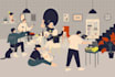 draw modern flat vector character or illustration
