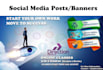 design advertising banners, headers, and social media posts