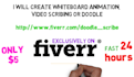 create whiteboard animation, video scribing or DOODLE