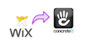 convert wix to concrete cms website