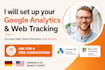 set up your google analytics and web tracking