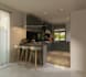 modern house interior design, 3d model and render