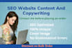 write professional SEO website content and copywriting