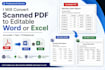 convert scanned PDF to editable word or excel