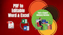 convert pdf to word and excel