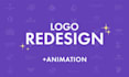 do logo redesign with custom animation and branding materials
