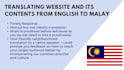 translate your website from english to malay professionally