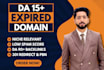 research niche relevant expired domain with da 90 backlinks