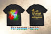 do custom text based t shirt design