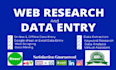 do any kind of data entry entry and web research