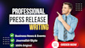 write a professional press release for you