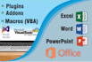 create add in and macro for excel and powerpoint