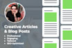 write your next creative blog post or article