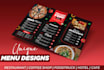 create restaurant menu design, cafe menu, food truck menu