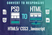 convert psd, jpg, xd, and sketch to html with responsive