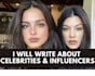 write about celebrities and influencers