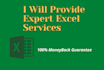 be your excel, vba, macro, pivot table, and data entry expert