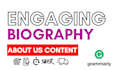 write website vision mission statement, bio page narrative biography brand story