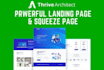 design landing page,  sales page using thrive architect and thrive theme