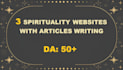 write and publish articles on 3 spirituality websites