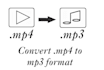 extract mp3 from mp4 files asap