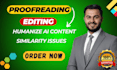 proofread, edit, rewrite and humanize your chatgpt or ai generated writing