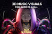 create high end 3d visuals for djs and music artists
