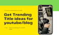 research niche specific blog, youtube topic ideas with SEO