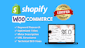 do onpage SEO of shopify, woocommerce as an expert